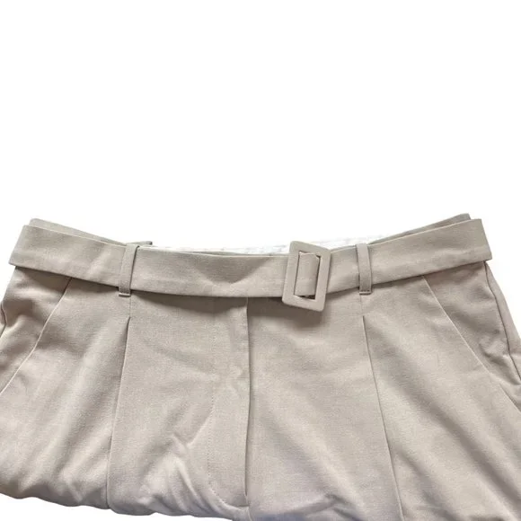 Final Sale! Abercrombie & Fitch wide leg pants high waist beige sz 32 US 12 - Picture 3 of 8